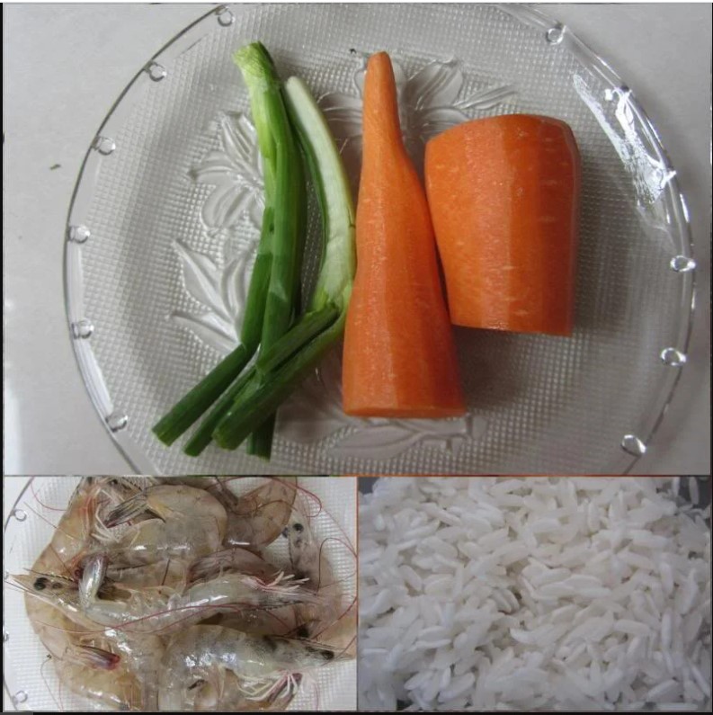 cách nấu cháo tôm cà rốt