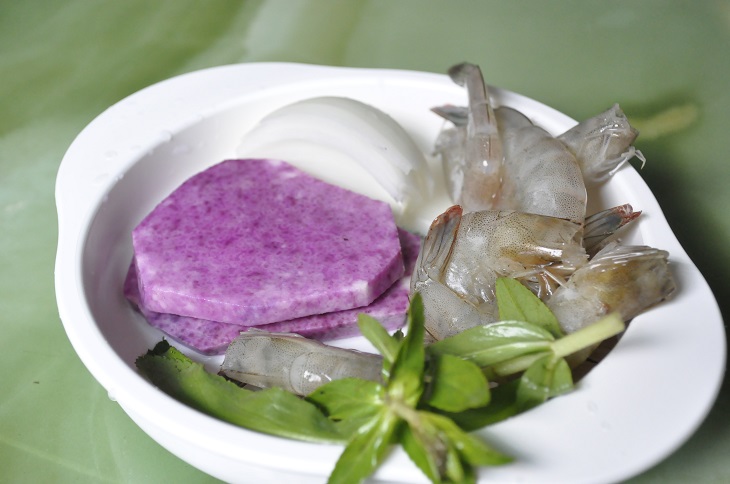 cách nấu cháo tôm khoai mỡ