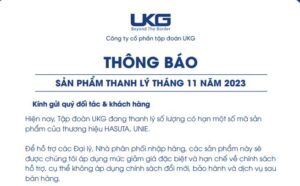 UNIE thông báo sản phẩm clear stock tháng 11