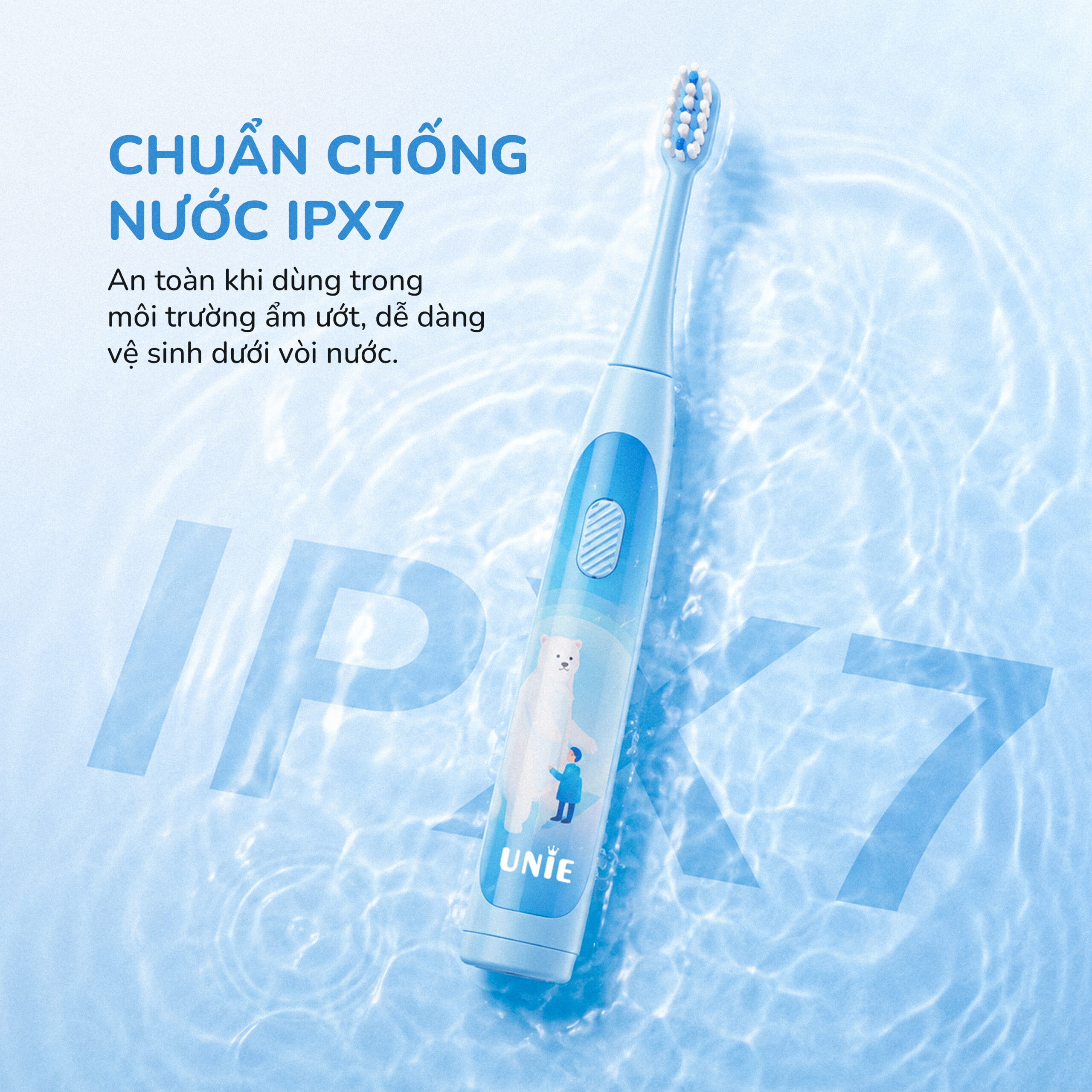 Bàn chải điện trẻ em Unie Kiddo UET318B cảm biến lực thông minh - Ảnh 8
