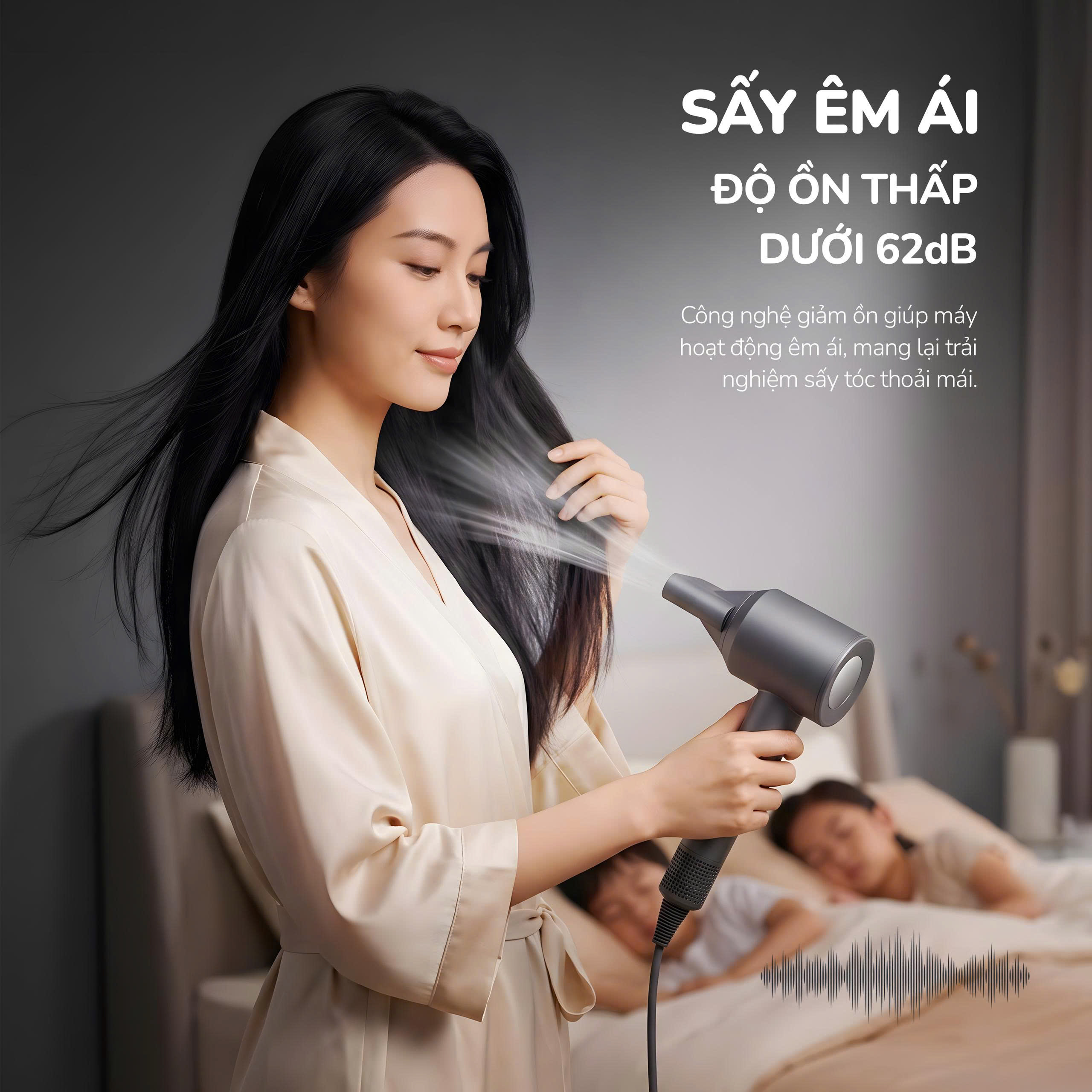 Máy sấy tóc thông minh Unie UHD512G - Sấy siêu nhanh, tóc mềm mượt với động cơ BLDC 110.000 vòng/phút - Ảnh 8
