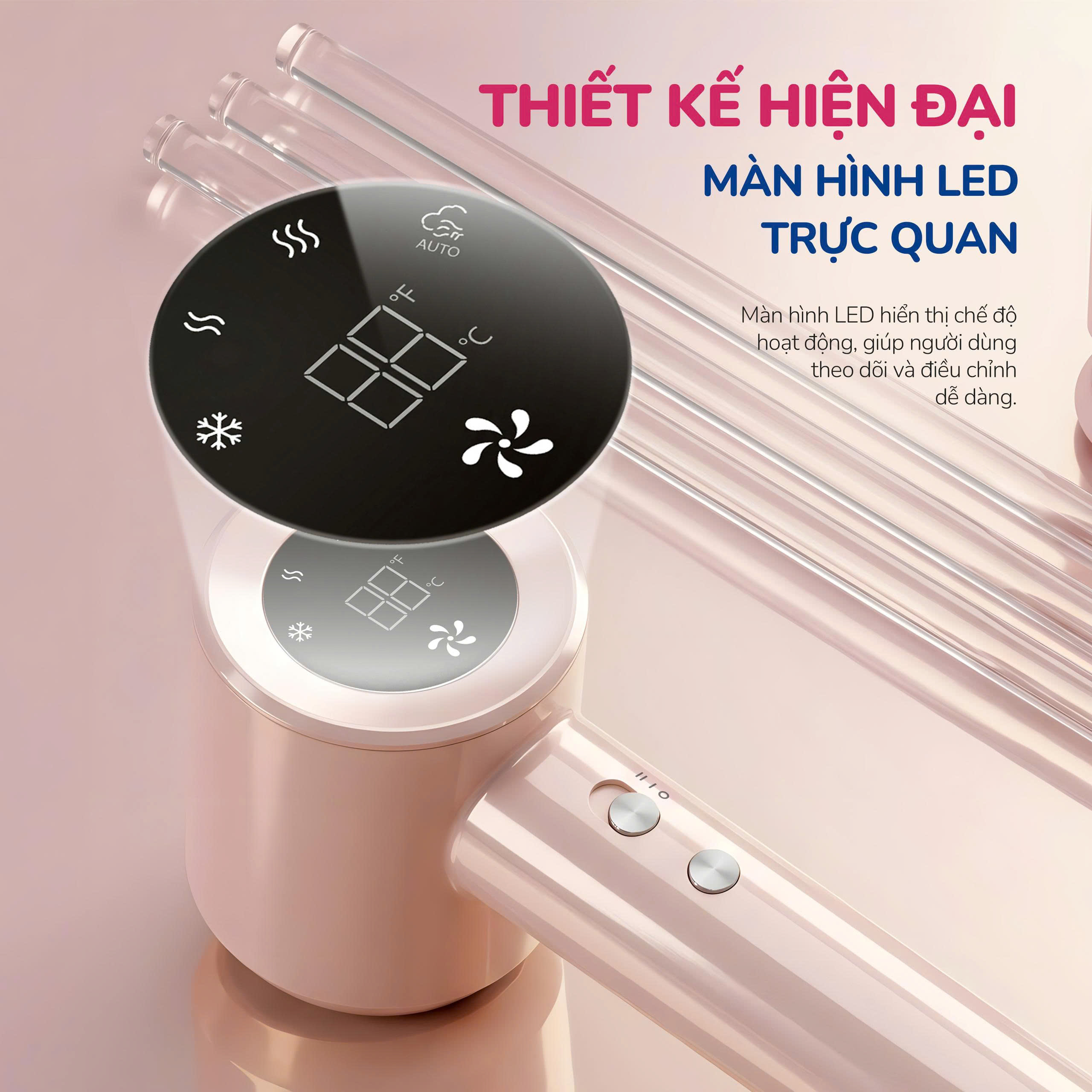 Máy sấy tóc thông minh Unie UHD512P - Sấy siêu nhanh, tóc mềm mượt với động cơ BLDC 110.000 vòng/phút - Ảnh 4