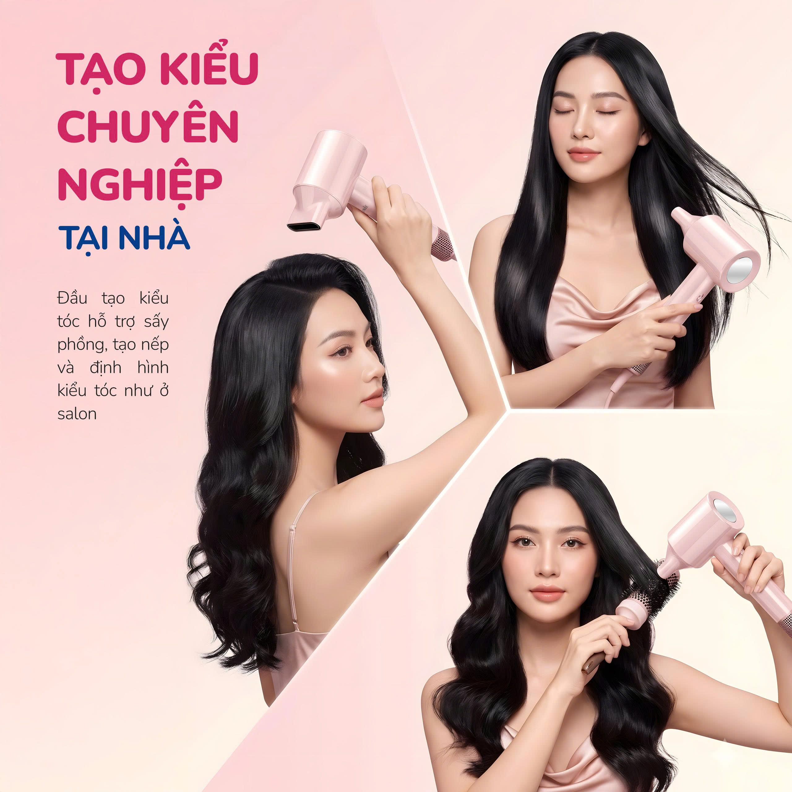 Máy sấy tóc thông minh Unie UHD512P - Sấy siêu nhanh, tóc mềm mượt với động cơ BLDC 110.000 vòng/phút - Ảnh 10