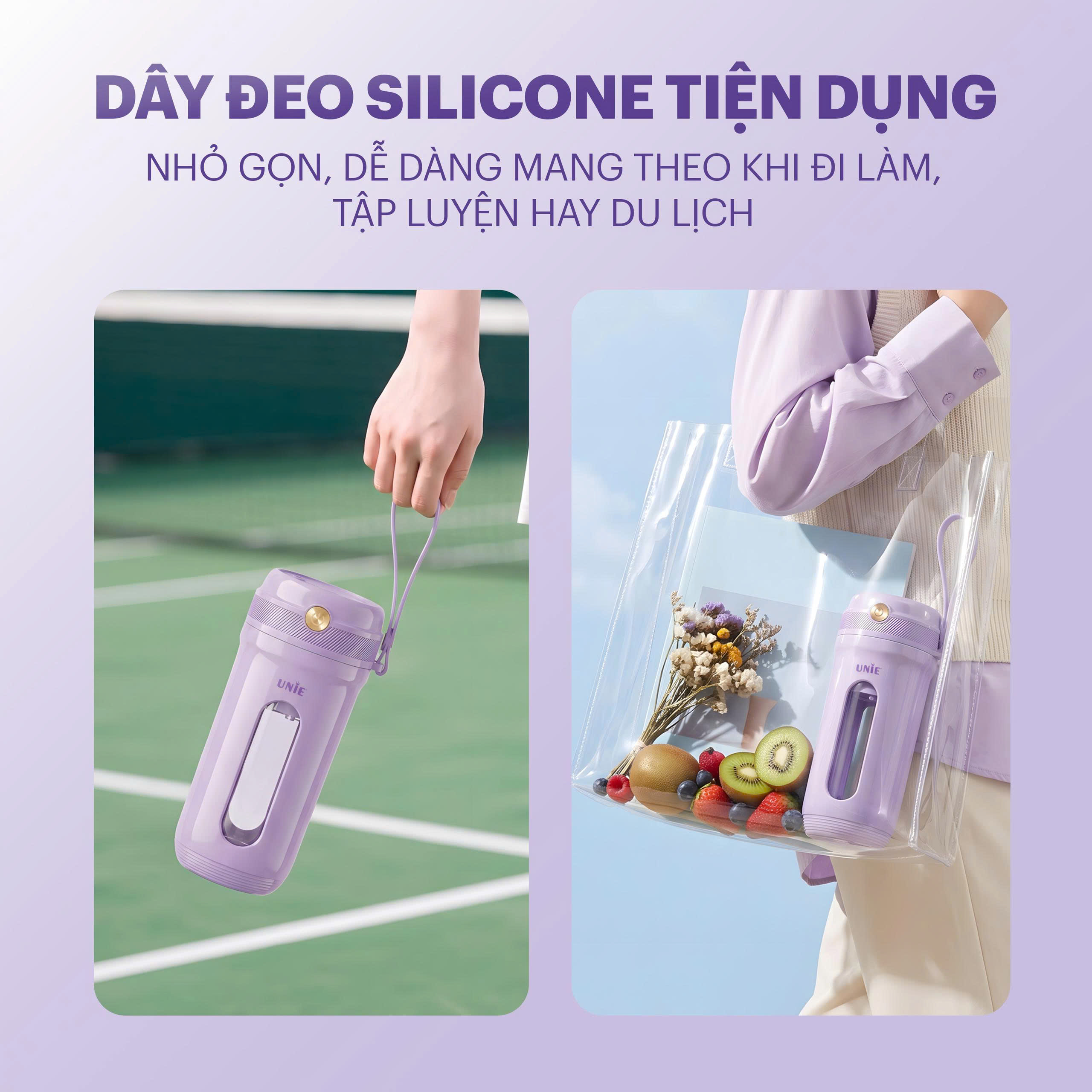 Máy xay sinh tố cầm tay UNIE UMB35-V xay nhanh nhuyễn mịn - Ảnh 11