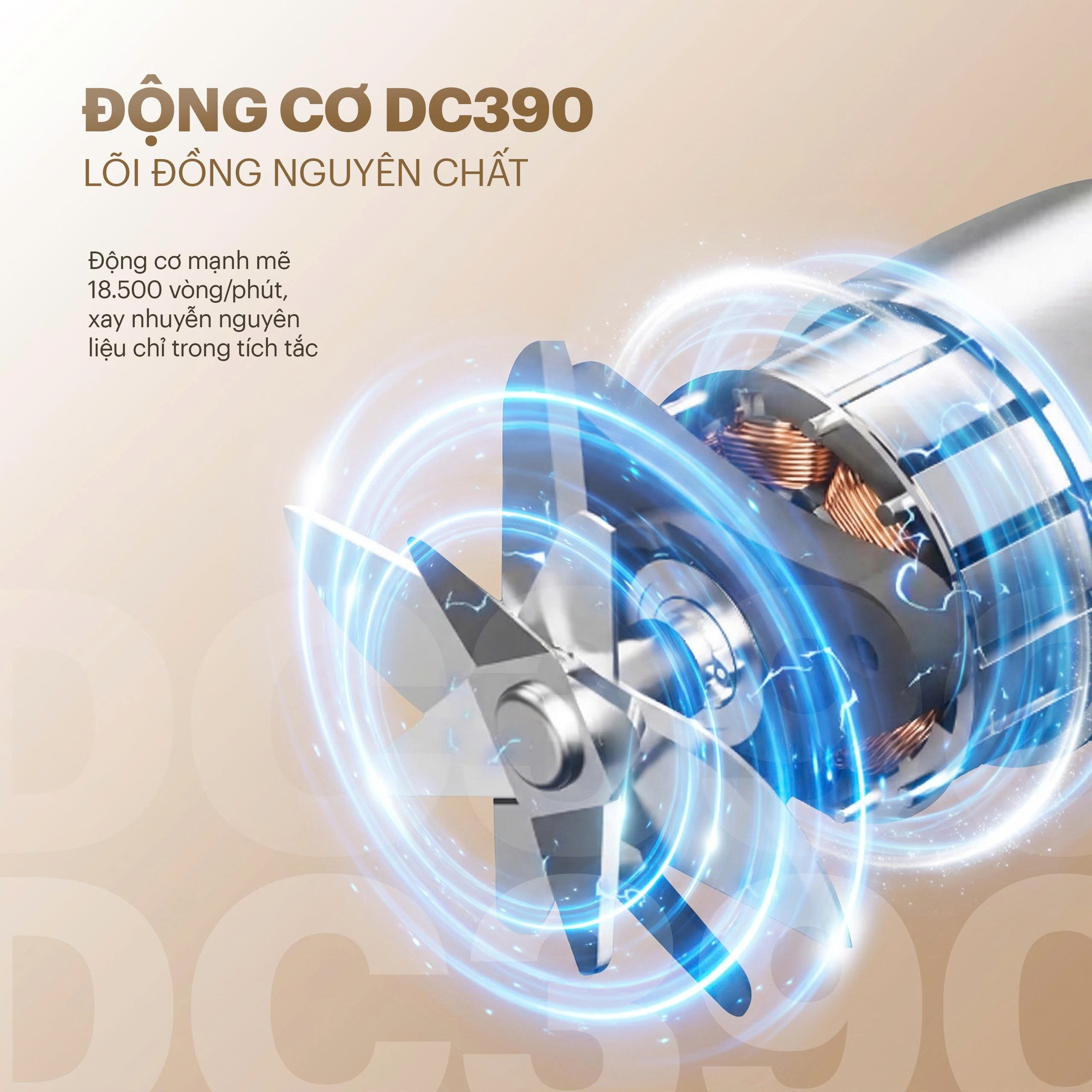 Máy xay sinh tố cầm tay UNIE UMB35-W xay nhanh nhuyễn mịn - Ảnh 3