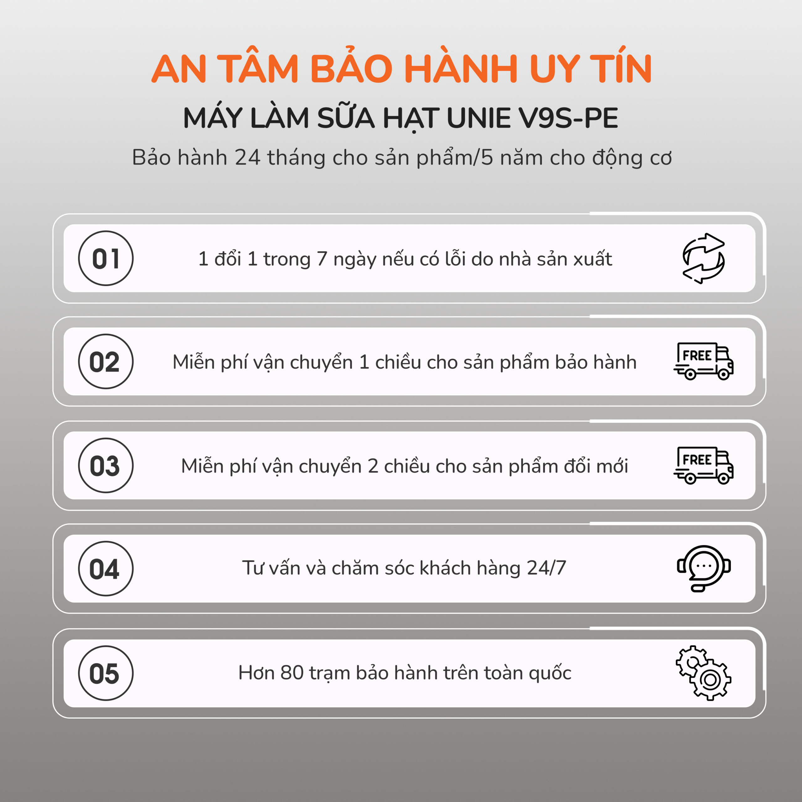 Máy làm sữa hạt UNIE V9S - PE, động cơ mạnh mẽ, dung tích 1,75L - Ảnh 14