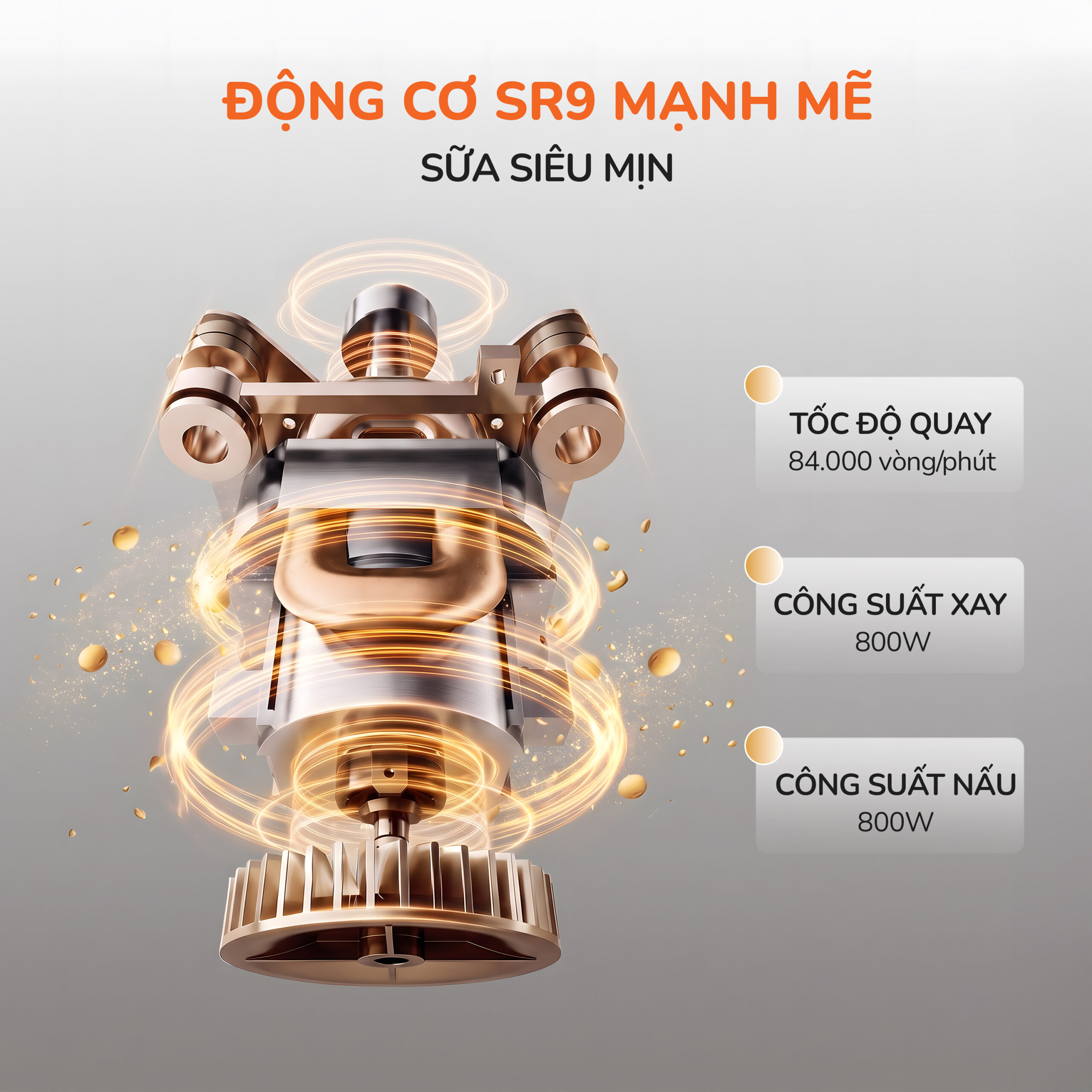 Máy làm sữa hạt UNIE V9S - PE, động cơ mạnh mẽ, dung tích 1,75L - Ảnh 3