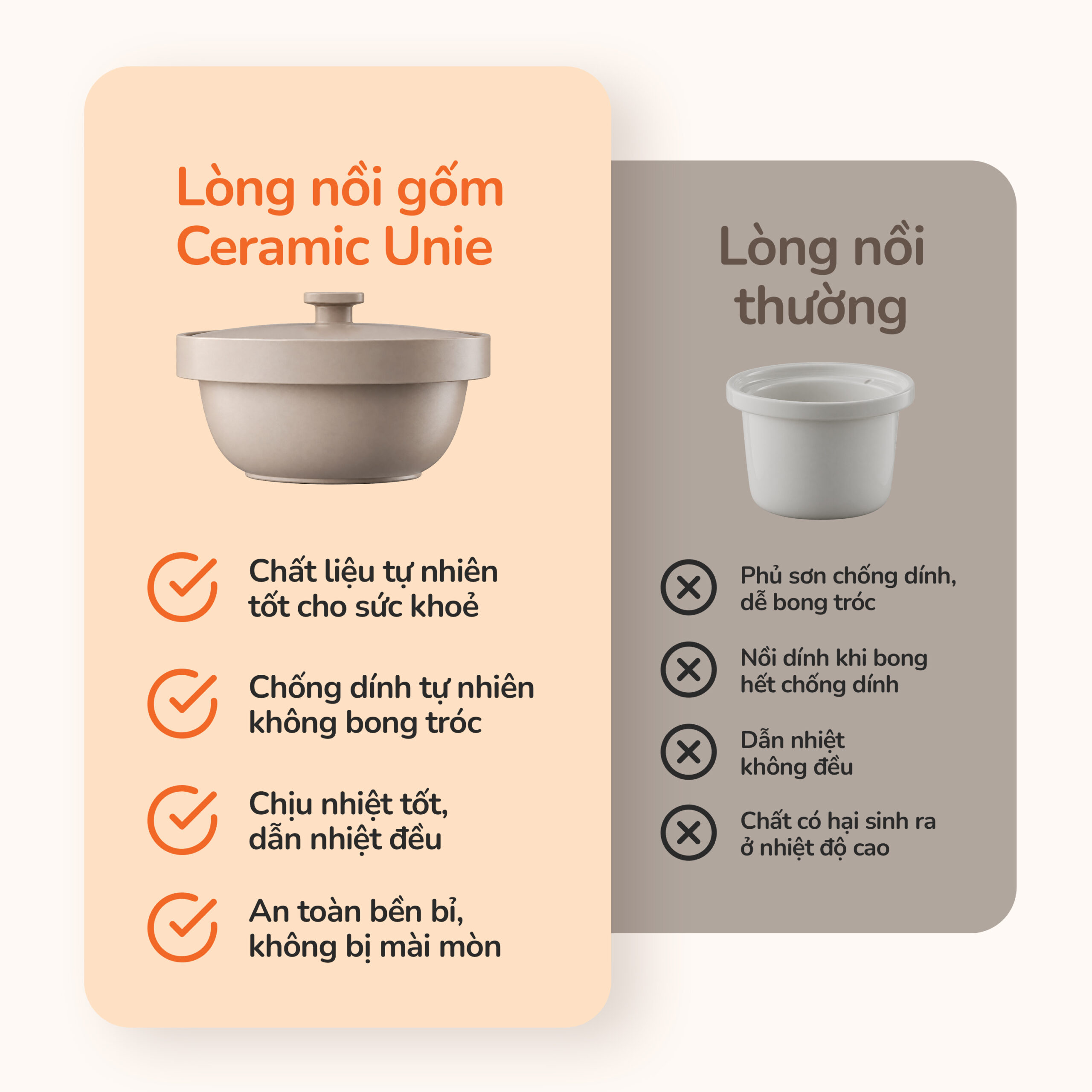 NỒI KHO HẦM DƯỠNG SINH UNIE USC825 – LÒNG GỐM CERAMIC CAO CẤP - Ảnh 3