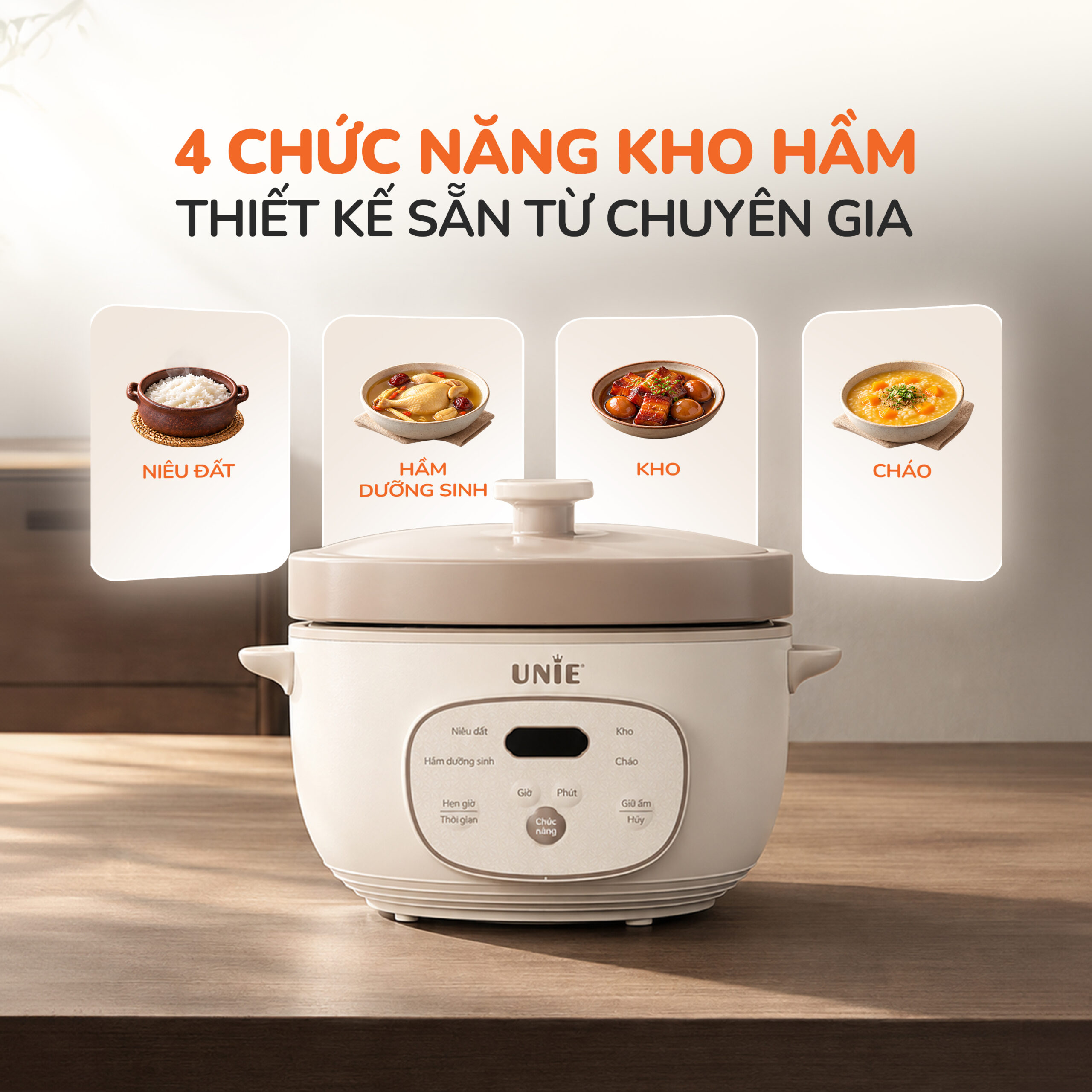 NỒI KHO HẦM DƯỠNG SINH UNIE USC825 – LÒNG GỐM CERAMIC CAO CẤP - Ảnh 6