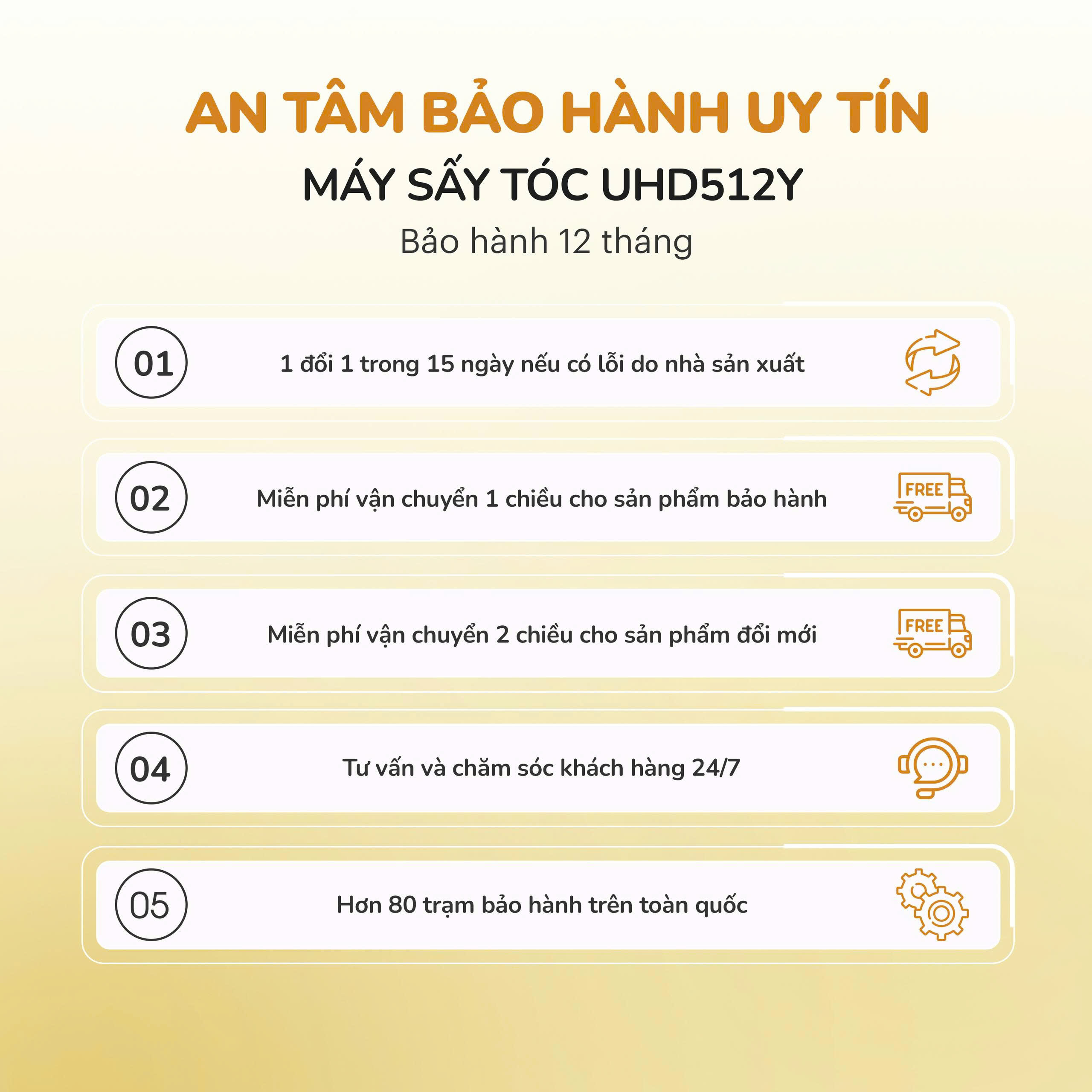 Máy sấy tóc thông minh Unie UHD512Y - Sấy siêu nhanh, tóc mềm mượt với động cơ BLDC 110.000 vòng/phút - Ảnh 13