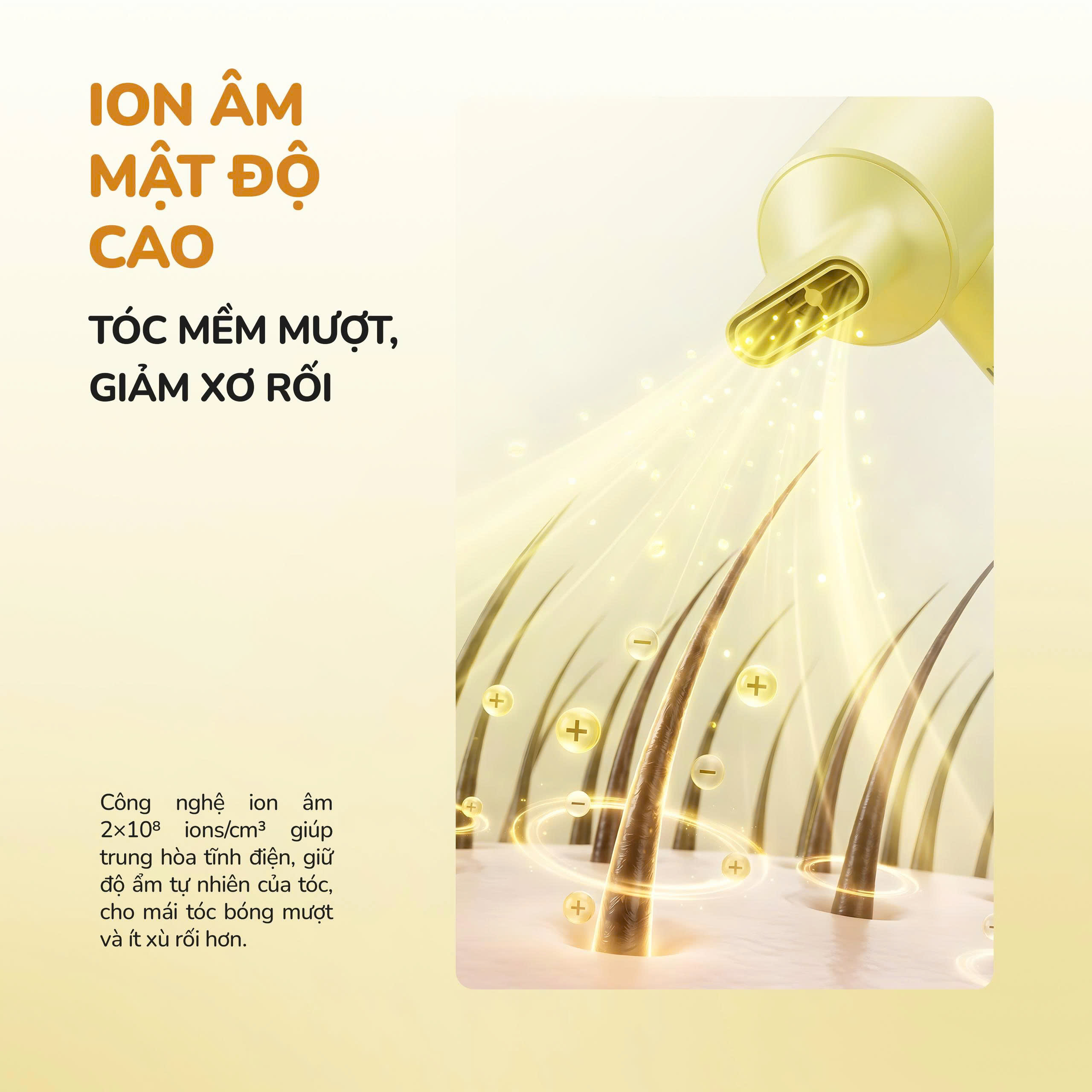 Máy sấy tóc thông minh Unie UHD512Y - Sấy siêu nhanh, tóc mềm mượt với động cơ BLDC 110.000 vòng/phút - Ảnh 7