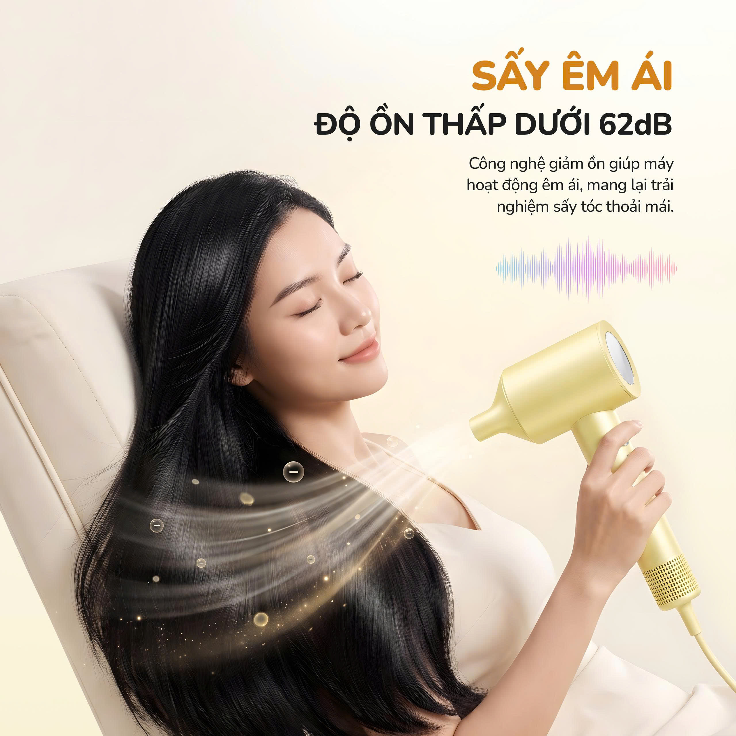 Máy sấy tóc thông minh Unie UHD512Y - Sấy siêu nhanh, tóc mềm mượt với động cơ BLDC 110.000 vòng/phút - Ảnh 8